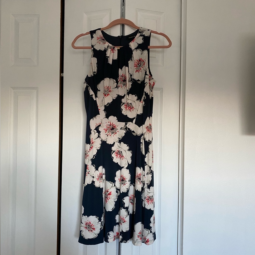Navy floral Ivanka Trump dress